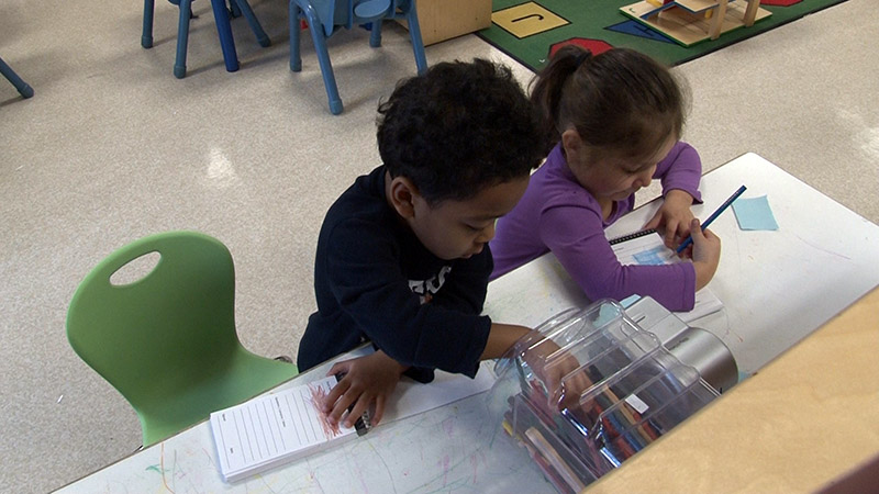 Preschoolers drawing